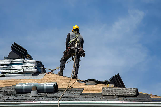 Professional Roofing technician working in Poplar Grove, IL